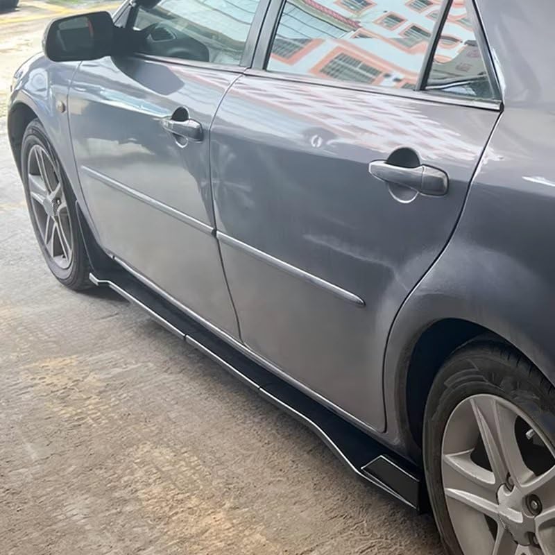 Falda lateral para Mazda 6 2004-2015: extensión negro mate automotriz 5