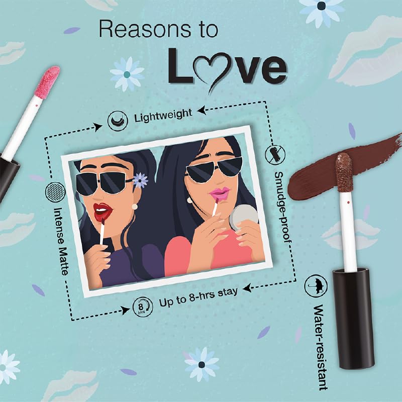 Image of Dazller Insta Ready Mini Makeup Kit for Women | Eyeliner, Kajal, Lip balm, Lipstick, Eyebrow Pencil, Mascara | Long Stay, Smudge-Proof | Perfect for Travel, Gifting, (Pack of 6)