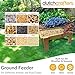 DutchCrafters Cedar Wood Large Open Ground Platform Bird Feeder Tray, Wooden Bird Seed Feeder for Outdoor Wild Birds, Animals for Outside, Garden, Yard
