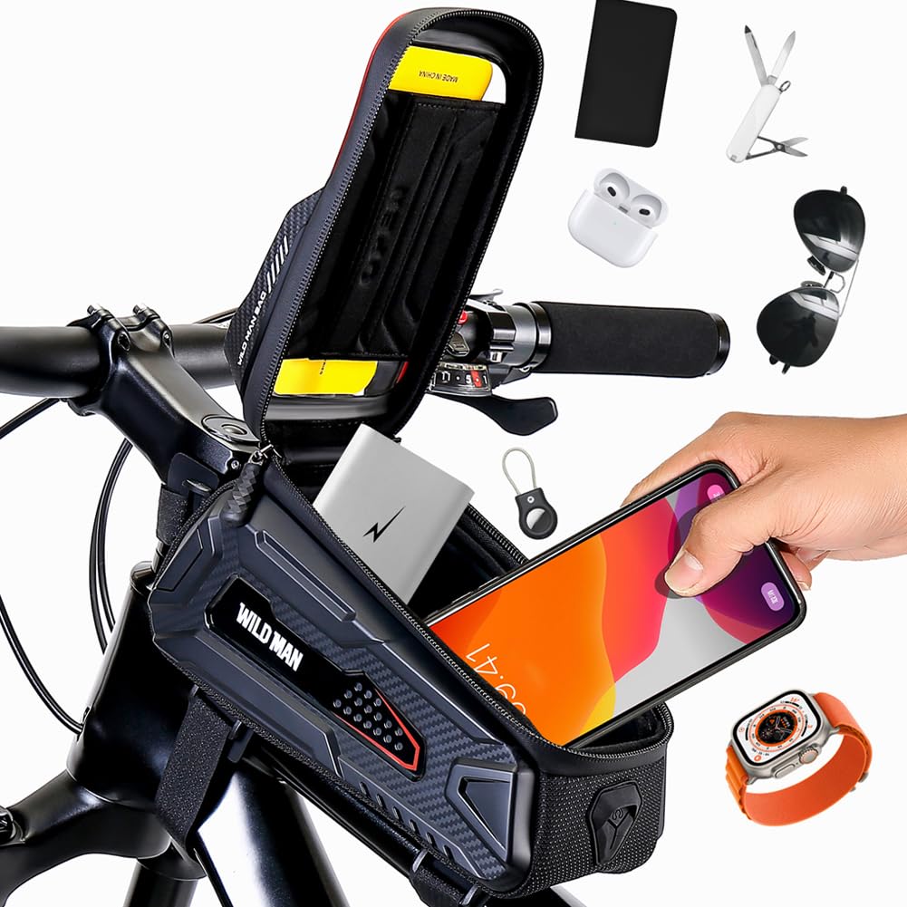 Amazon | sikiwind 自転車バッグ WILD-MAN トップフロントチューブ