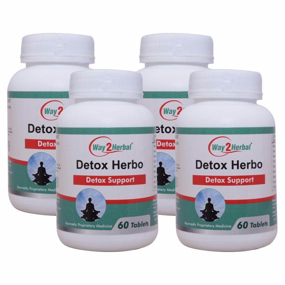 Way2Herbal Detox Herbo 550mg Detox Tablet (60 Count Pack of 4)-image-5