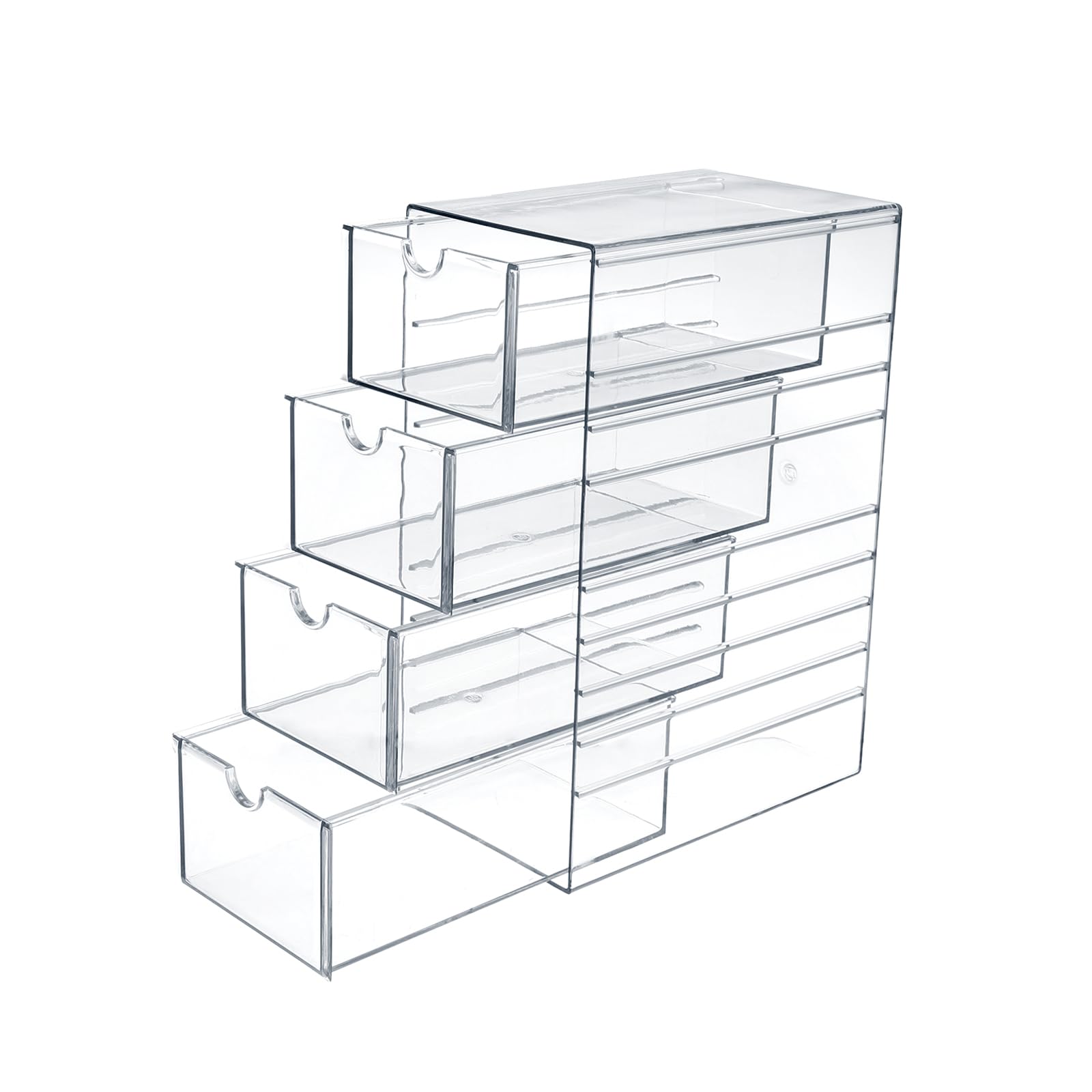 Hipiwe Clear Plastic Drawer Organizer Box for Small Items