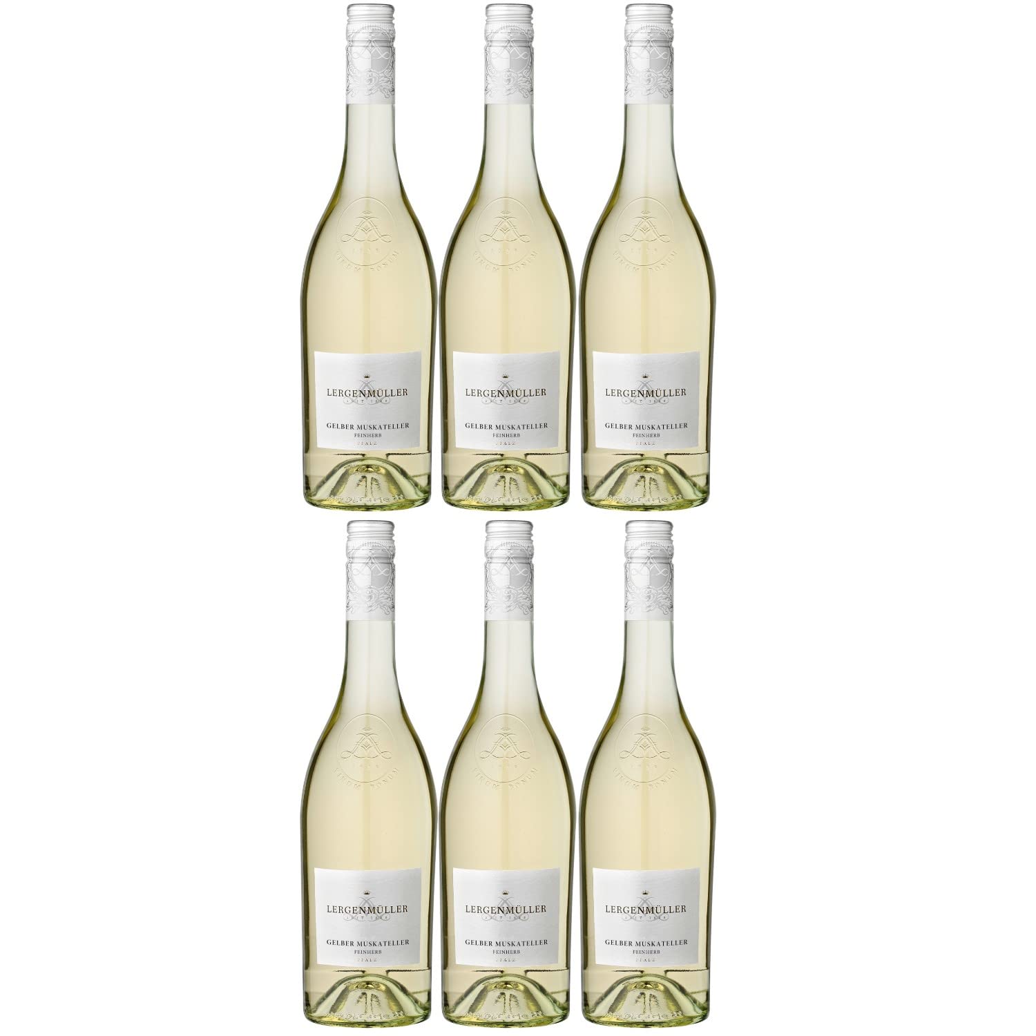 Lergenmüller Gelber Muskateller QbA Weißwein Wein feinherb Pfalz I FeinWert Paket (6 x 0,75l)