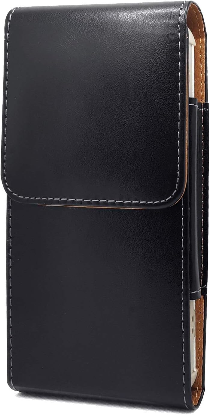 JIJIAO for iPhone 11 Pro Max,XS Max,8 Plus,7 Plus,6s Plus Glossy Leather Cell Phone Holster, Waist Pack for Mens, Belt Clip Pouch Case for Samsung A10S,A20,A30s,A50s,A51 5G,A60 Phone Bag