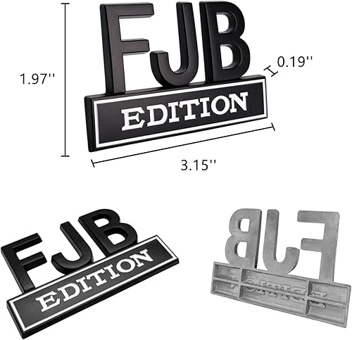 Miniatura 7 de Calcomanías adhesivas para parachoques de camión, 2 unidades, emblemas 3D en relieve, adhesivos fuertes en relieve para puerta trasera, letras de