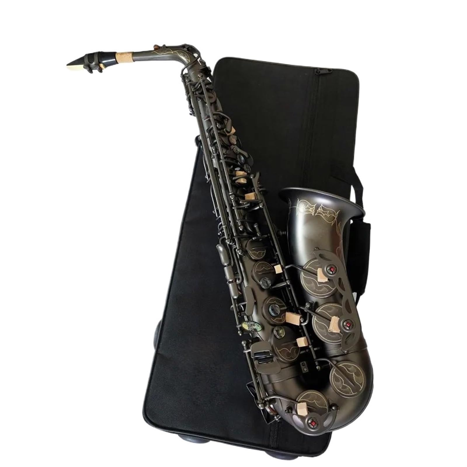 Saxofón Saxofón Alto Mi Bemol Negro Mate Niquelado Instrumentos Musicales Profesionales Saxofón