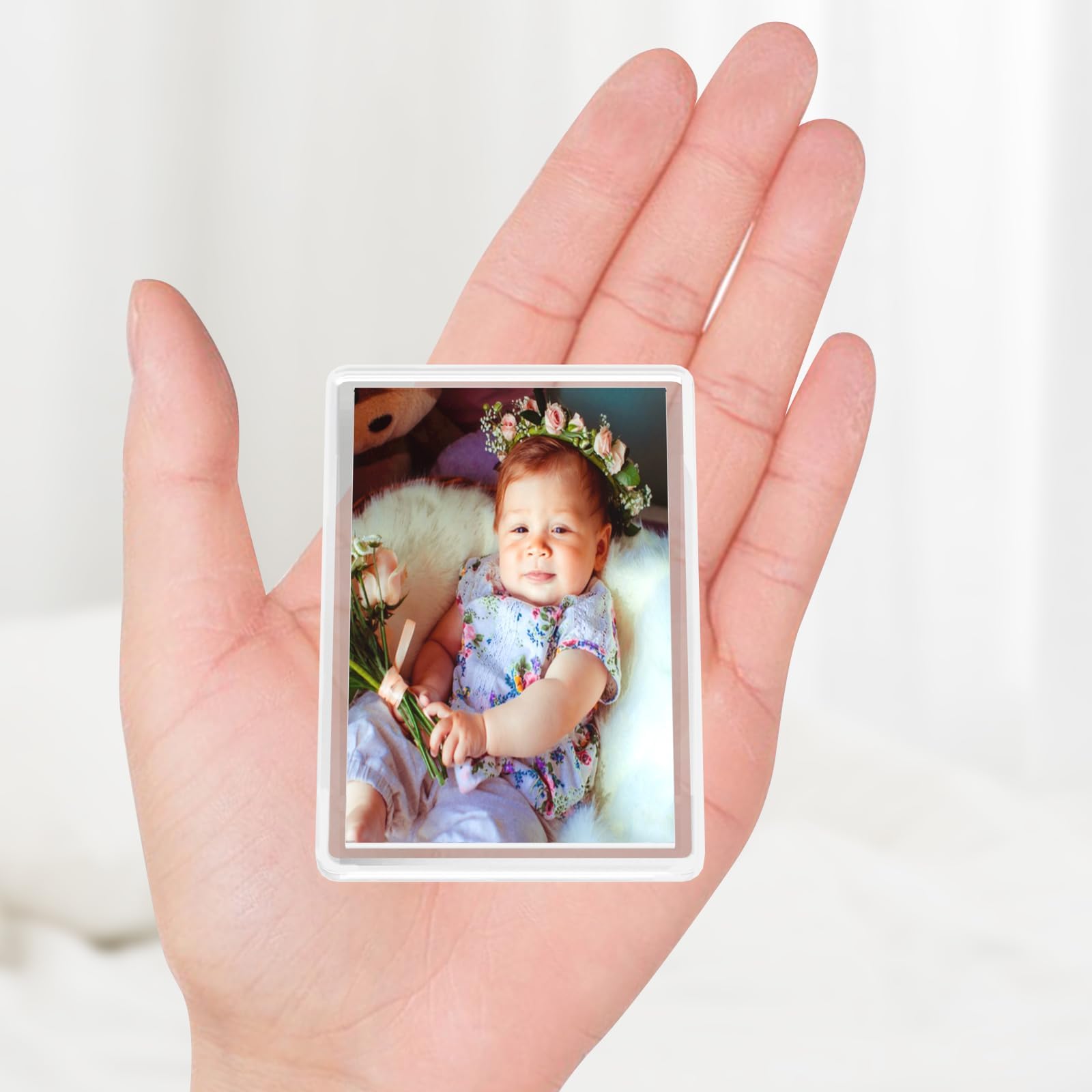 20 Pezzi Calamite Personalizzate con Foto, Porte Photo Magnetique, Portafoto Magnetico per Foto, Photo Magnet Aimanté Frigo, Petits Cadres Photo Magnétiques, per Regali, Famiglia e Amici