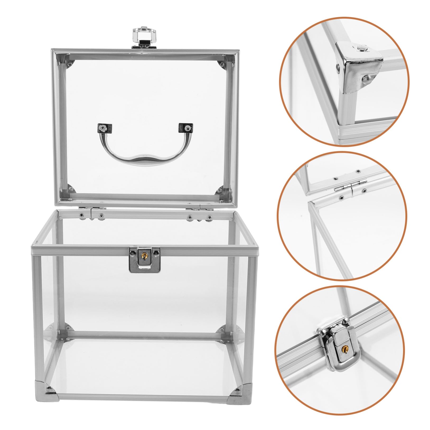 Scatola Porta Dischi in Vinile e CD in Acrilico con Manico, Organizer da Tavolo Elegante e Capiente per Studio o Soggiorno