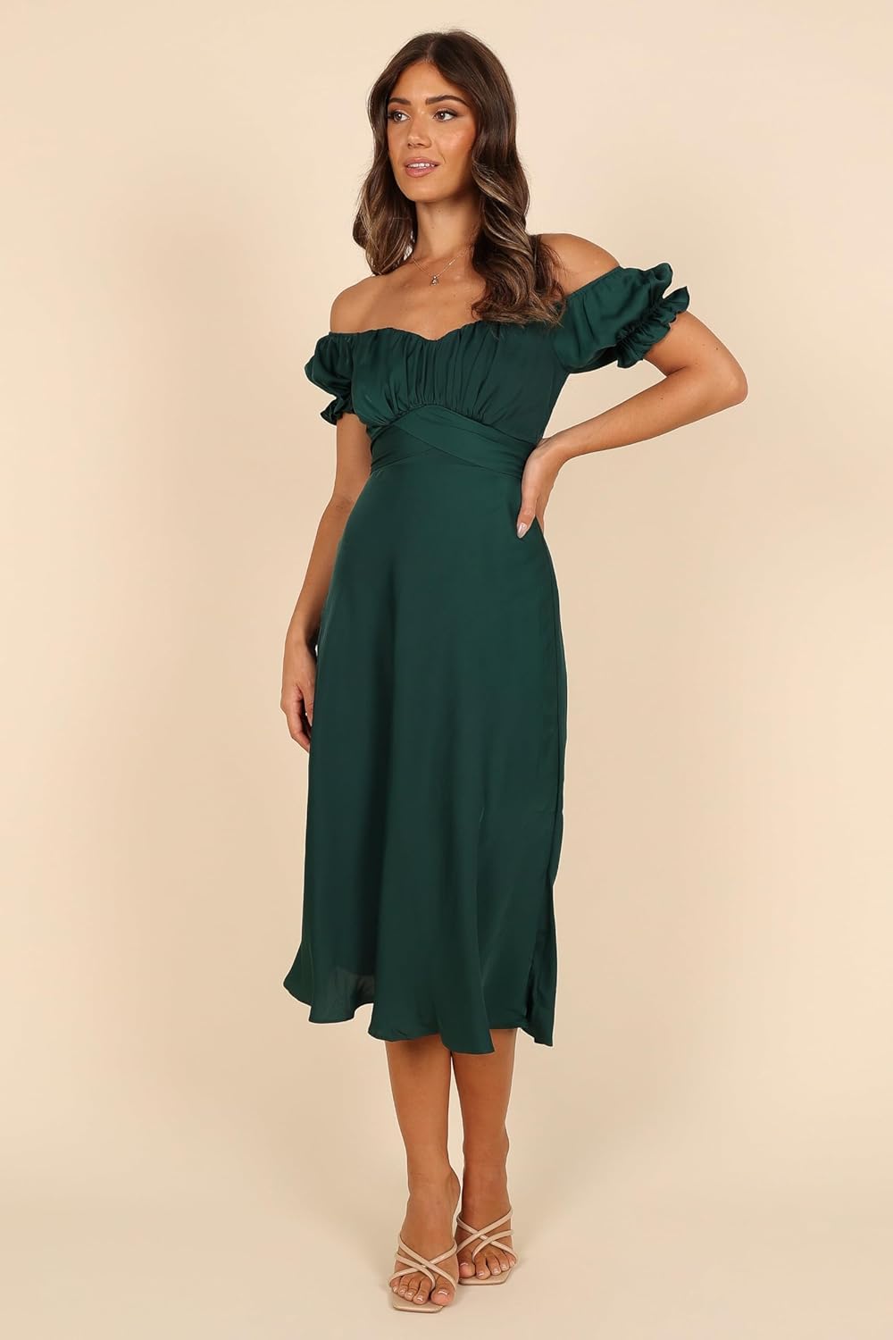 Petal & Pup Womens Mickenna Sweetheart Frill Midi Dress - Image 4