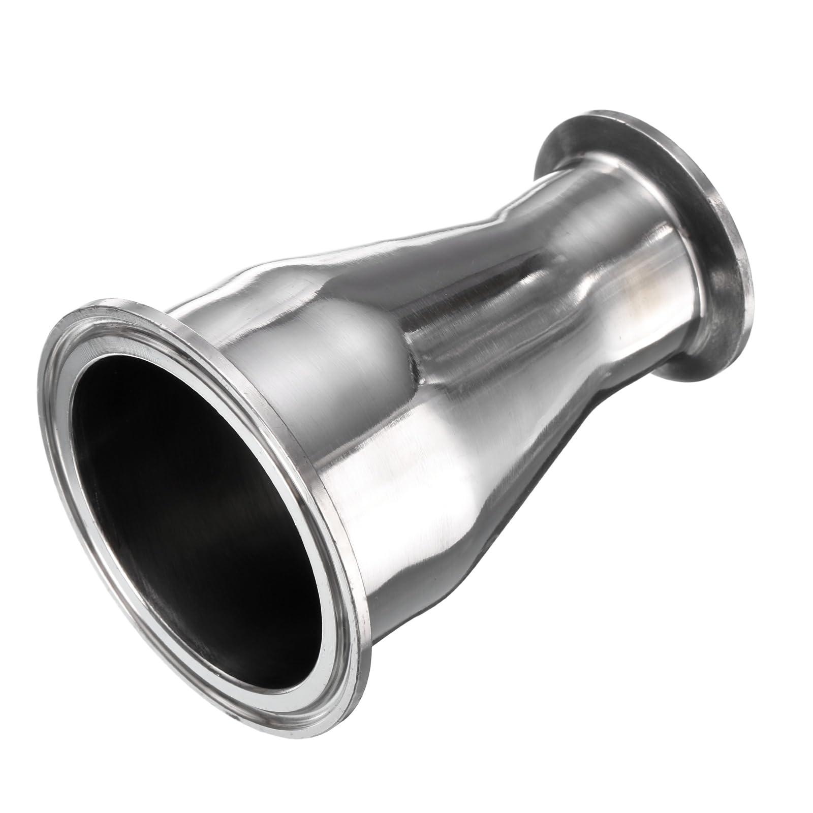 PATIKIL Raccordo riduttore sanitario, acciaio inossidabile 304 Tubo OD x 1-1/2" Tubo OD x 1-1/2" Tubo OD 2,5" Tri Sanitary Clam 77,5 mm x 1,5 "Tri Sanitary Clam 50,5 mm Ferrule Flangia, Argento