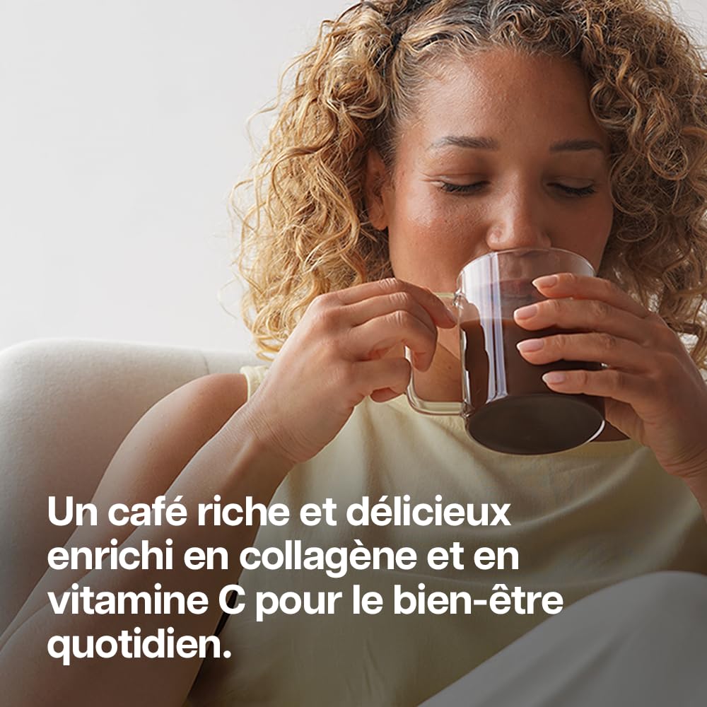 Protein Works | Café Protéiné au Collagène – GOLD Innovation, Collagène Bovin, Café Brésilien avec Collagène Hydrolysé & Vitamine C, Peptides Type 1 & 3, Latté au Caramel, 19 Portions, 475g