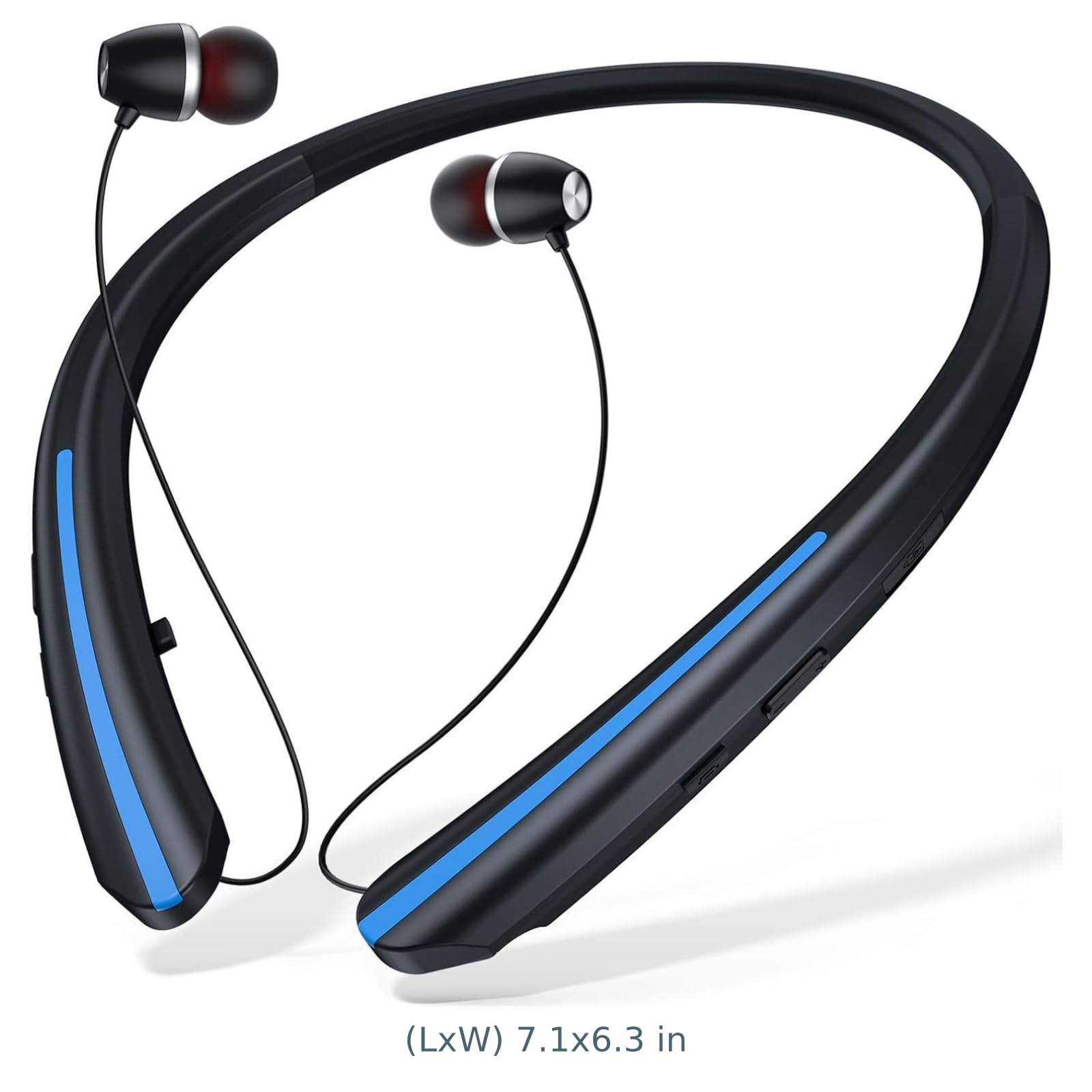 Cuffie wireless HX-801 con archetto da collo, auricolari Bluetooth per sport, auricolari wireless di lunga durata, auricolari in-ear a prova di sudore con avviso di chiamata a vibrazione