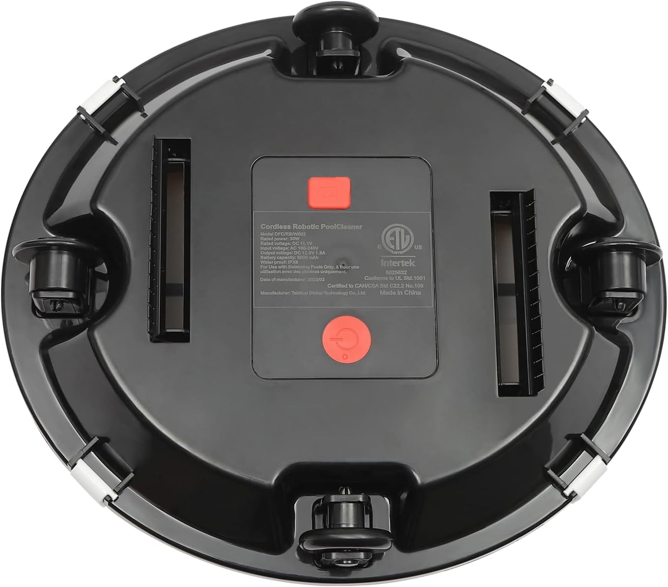 Cordless Pool Vacuum Cleaner,Robotic Pool Cleaner with Powerful Suction,Pool Vacuum W/3 Indicators,30W Automatic Pool Vacuum for above/In-Ground Flat Pools up to 8.2ft (Lasts 110 Mins)