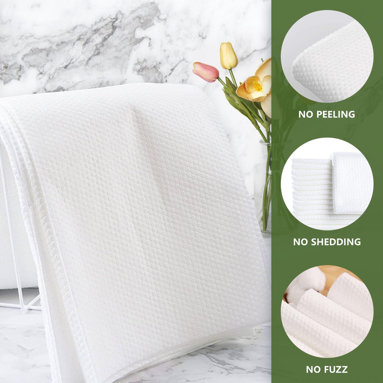 Disposable Hair Drying Towels, 100 Count Super Absorbent Large Luxury, Salon & Spa Camping Trips for Hair, Face, Body Use（16" x 31.5"）