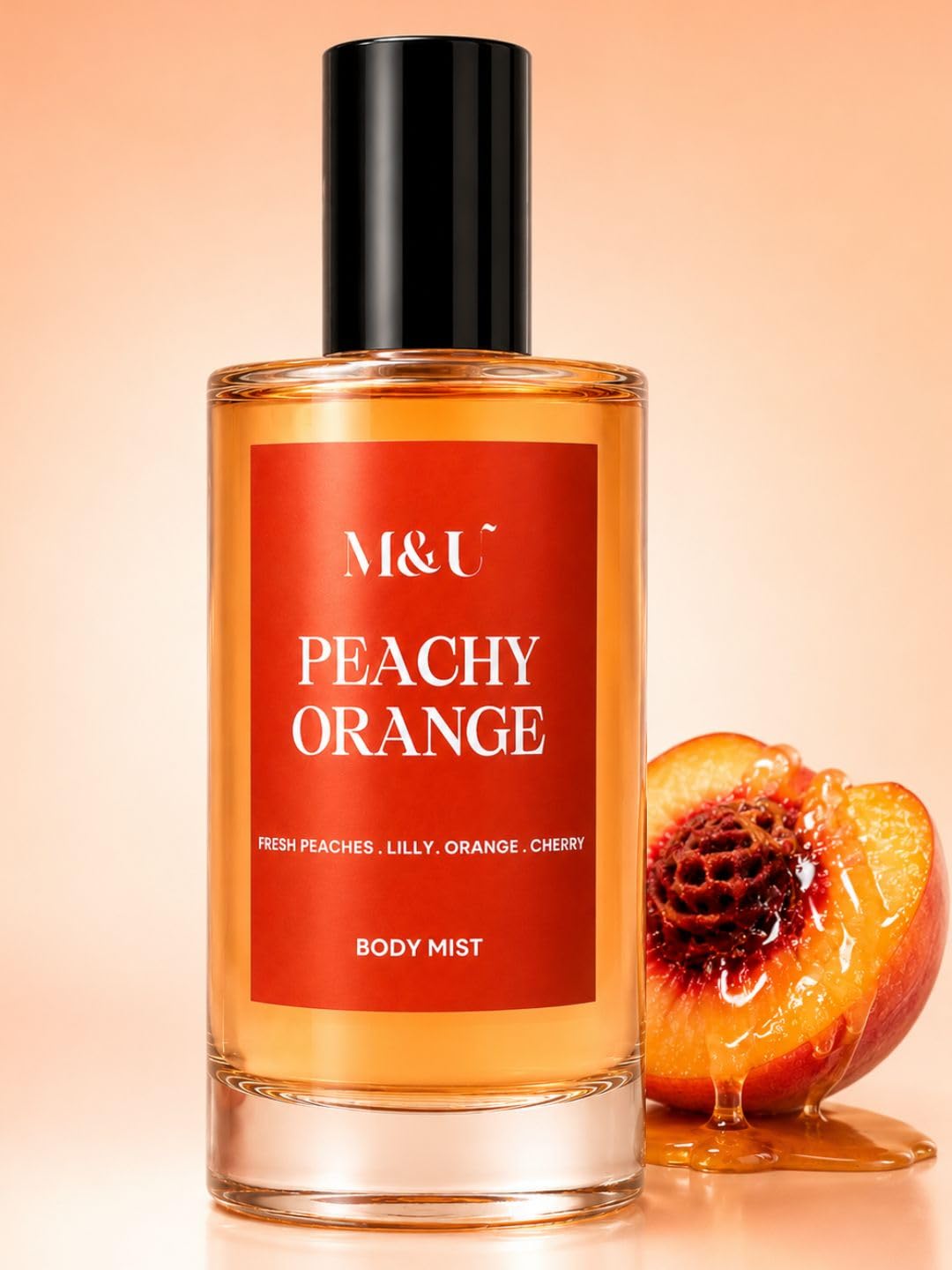Peachy Orange Floral & Fruity Body Mist 50ml | Cherry, Peaches, & Lily Fragrance | For Women-image-40