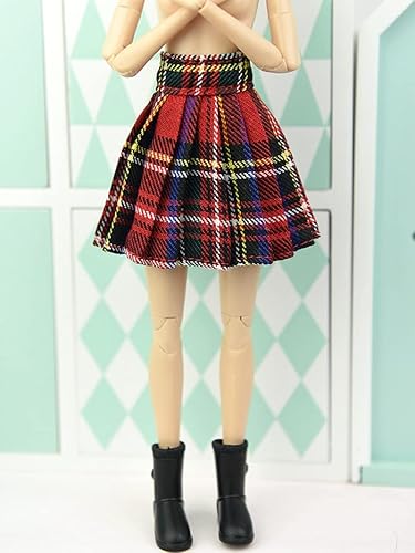 Miniatura 5 de Ropa de muñeca de 3 piezaslote para muñecas de 11.5 pulgadas, falda plisada, faldas de estudiantes de cosplay, accesorios de muñecas de 16 (estilo B)