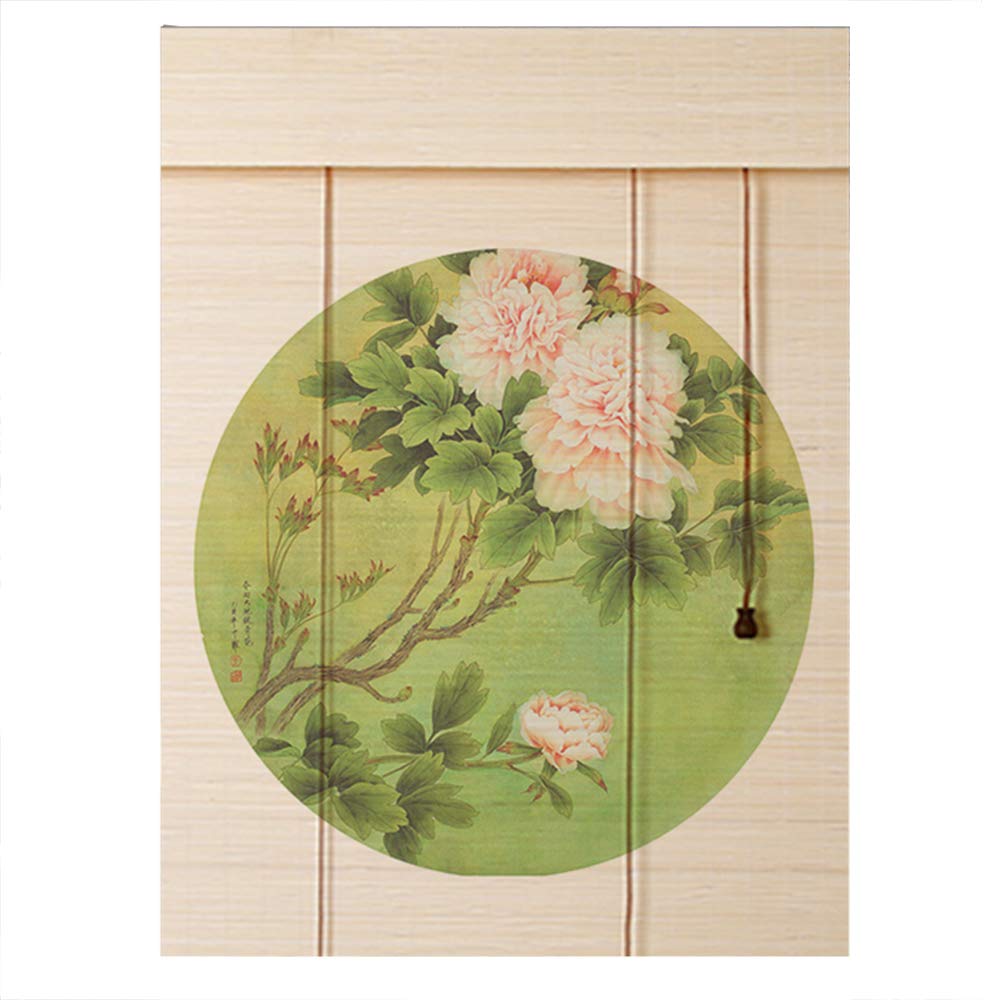 Roller Shades And Blind Honeycomb Shades Shading Sun Protection Printing Partition Curtain, Changting Bedroom 4 Styles, Customizable,D,W50*H100cm