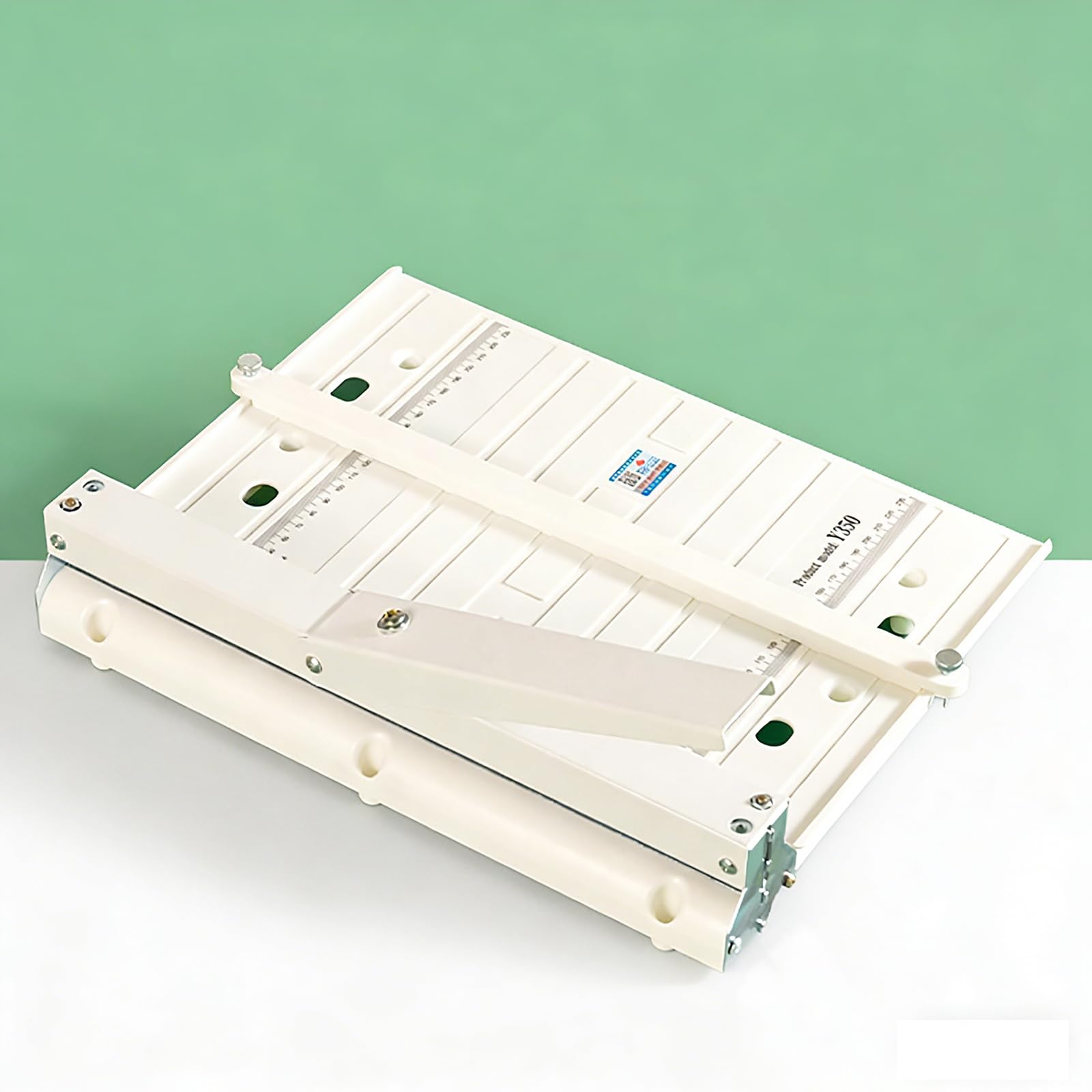 Ręczna maszyna do składania papieru A4/A3 z linijką, odpowiednia do wizytówek, grubość podawania papieru 5 mm, szerokość 35 cm, głębokość wcięcia 0,8 mm