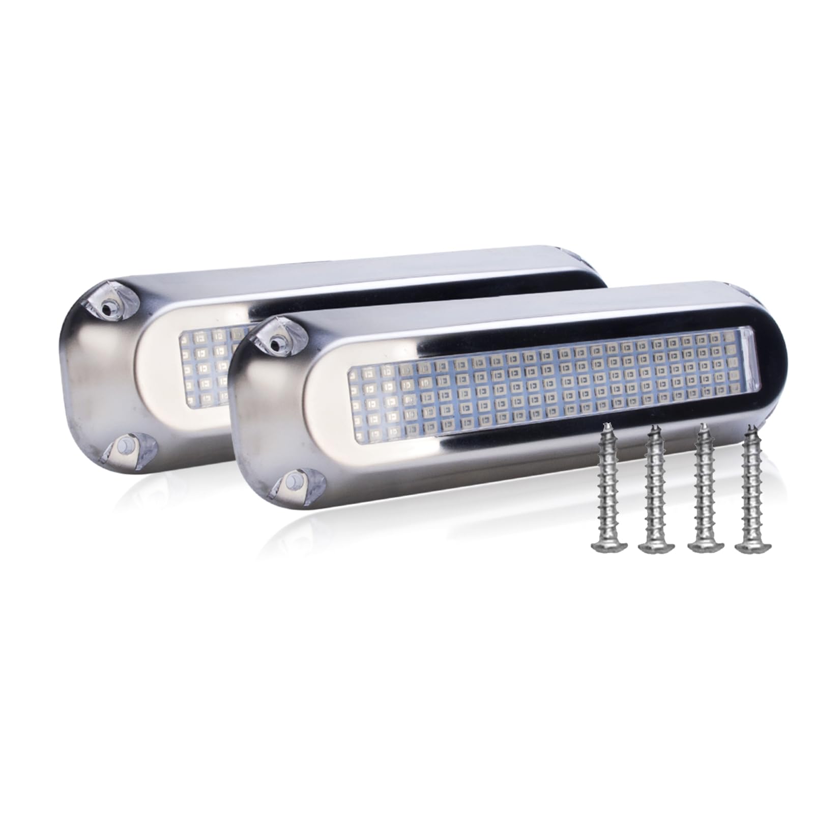 KOVNISE LED Underwater Light for Boats 316 Stainless Steel Boat Transom Mount Light, Waterproof LED Lights/Marine Lights 10-30V，for Stern Interior Navigation Deck Courtesy Night Fishing (Blue*2)