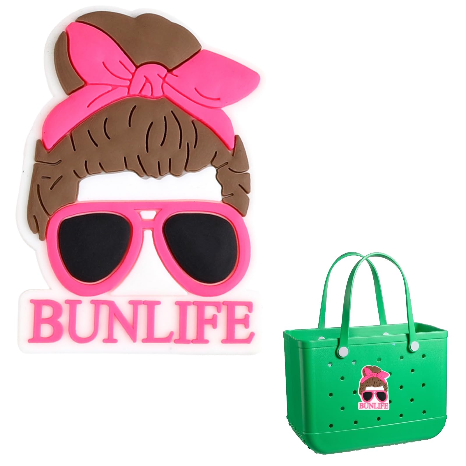 AOIFES Charms for Bag, Insert PVC Rubber Personalizing Decorative Compatible with Handbag, Beach Tote, Rubber Beach Bag Accessories