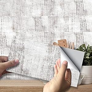 Zelfklevende wandtegelstickers, 3D-peel en sticks, backsplash, tegelstickers 10 x 20 cm voor badkamer, keuken, badkamer…