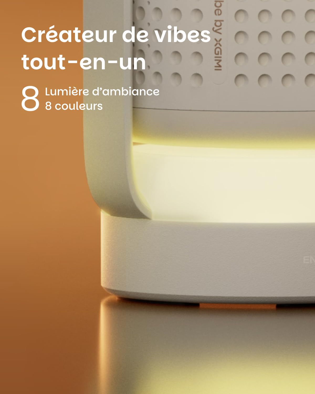 XGIMI Vibe One Batterie Intégrée Mini Videoprojecteur Portable 1080p | 250 ISO,Google TV avec Netflix, Sound by JBL, Autofocus & Keystone, 1.2h batterie, 150" écran, 160° support（Cloud Ash）