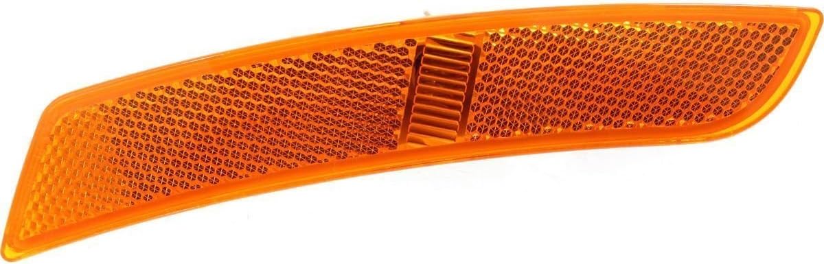 Front Right Passenger & Left Driver Side Pair Bumper Reflector Signal Marker Light Replacement Set For 2014-2019 Cadillac CTS Sedan, ATS 2016-2024 Chevy Camaro Orange Plastic Lens GM2550200 GM2551200