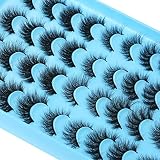 JIMIRE Faux Mink Eyelashes Fluffy Full False Lashes Cat-Eye Thick Volume 5 Styles Mixed Eye Extensio