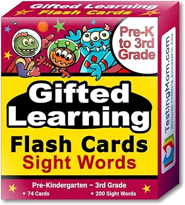 TestingMom.com - Sight Words Flash Cards - Ages 4-10, First Words Flash Cards, High-Frequency Reading and Vocabulary Words, Early Reading Words, Gifted Learning Flash Cards