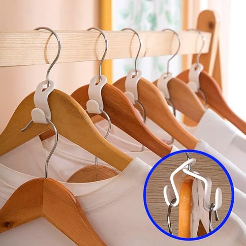 Miniatura 5 de HOLLIHI 120 ganchos de conexión para colgar ropa, ganchos de plástico en cascada, ganchos extensores, ganchos de conexión para organizador de