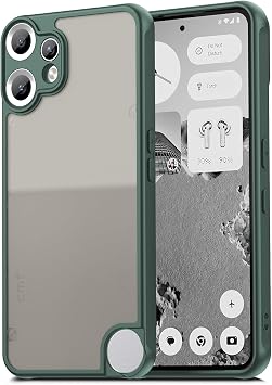 Case for Nothing CMF Phone 2 Pro,Translucent Matte Hard PC Back & Soft TPU Bumper Protective Phone Cover with Dropproof,Anti-Fingerprint,Slim Frosted Case,Green