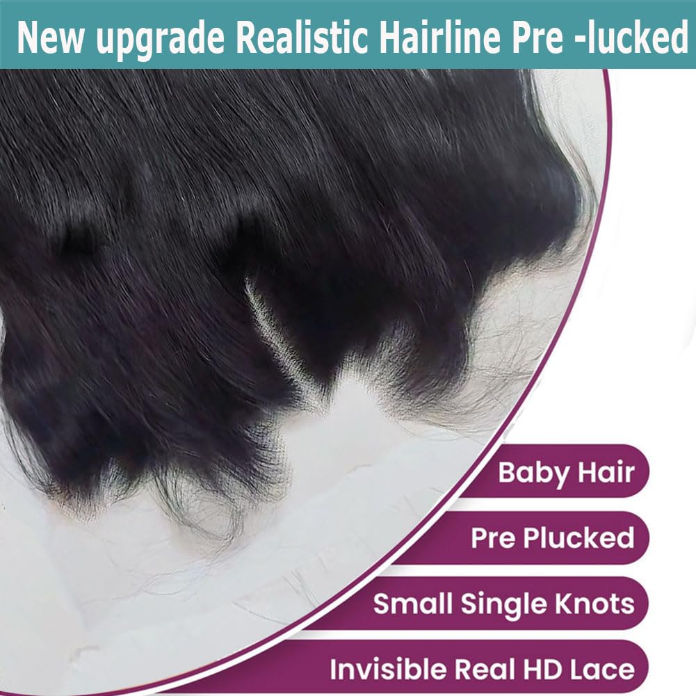 Afro Kinky Curly 13x4 HD Lace Frontal Closure Human Hair 12 Inch Ear To Ear New Upgrade Pre-Plucked,SKINLIKE Invisible Real HD Lace Frontal Natural Hairline