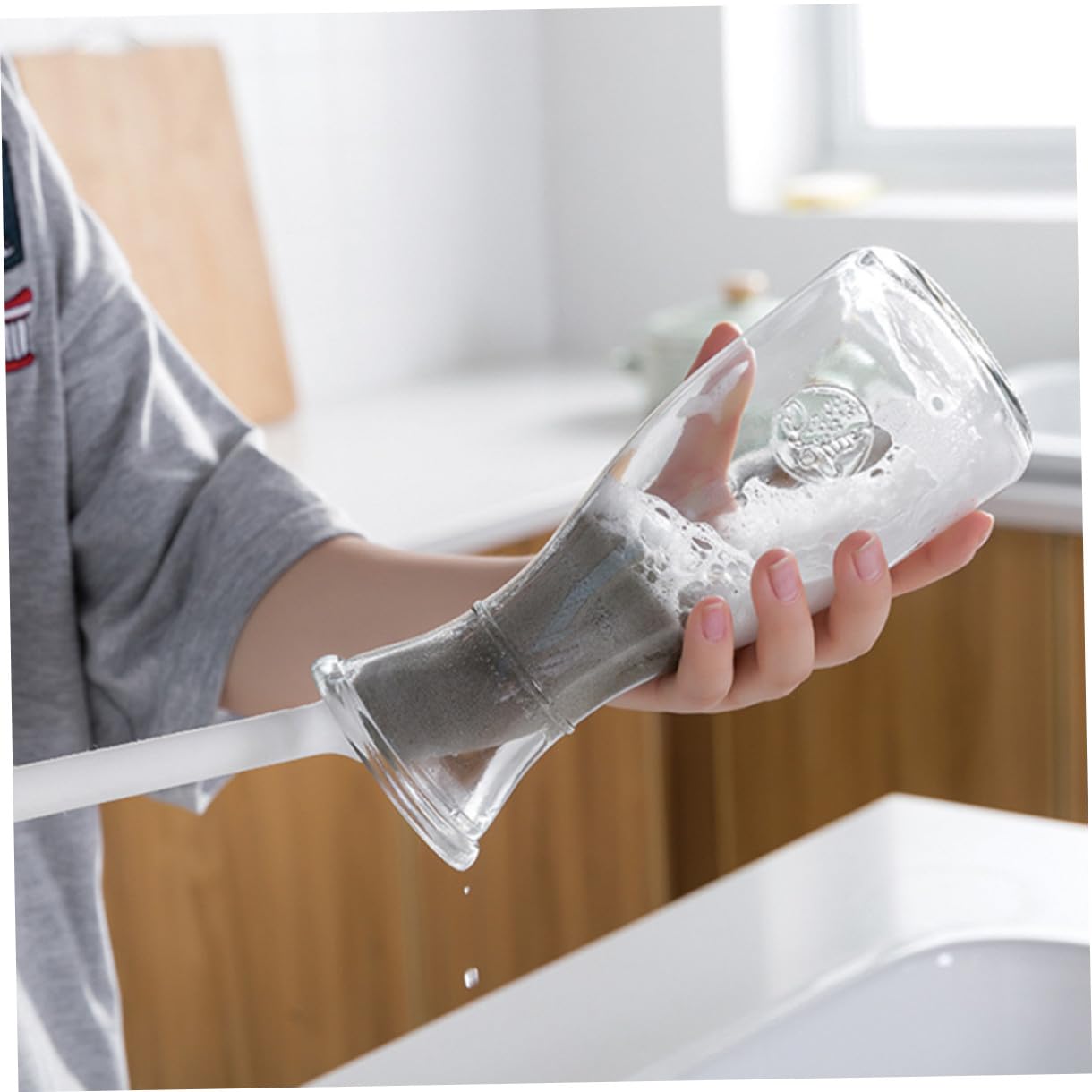 KOMBIUDA 6piezas Cepillo De Limpieza para Biberones y Vasos Mango Esponja para Botellas Copas para Cocina y Hogar Color
