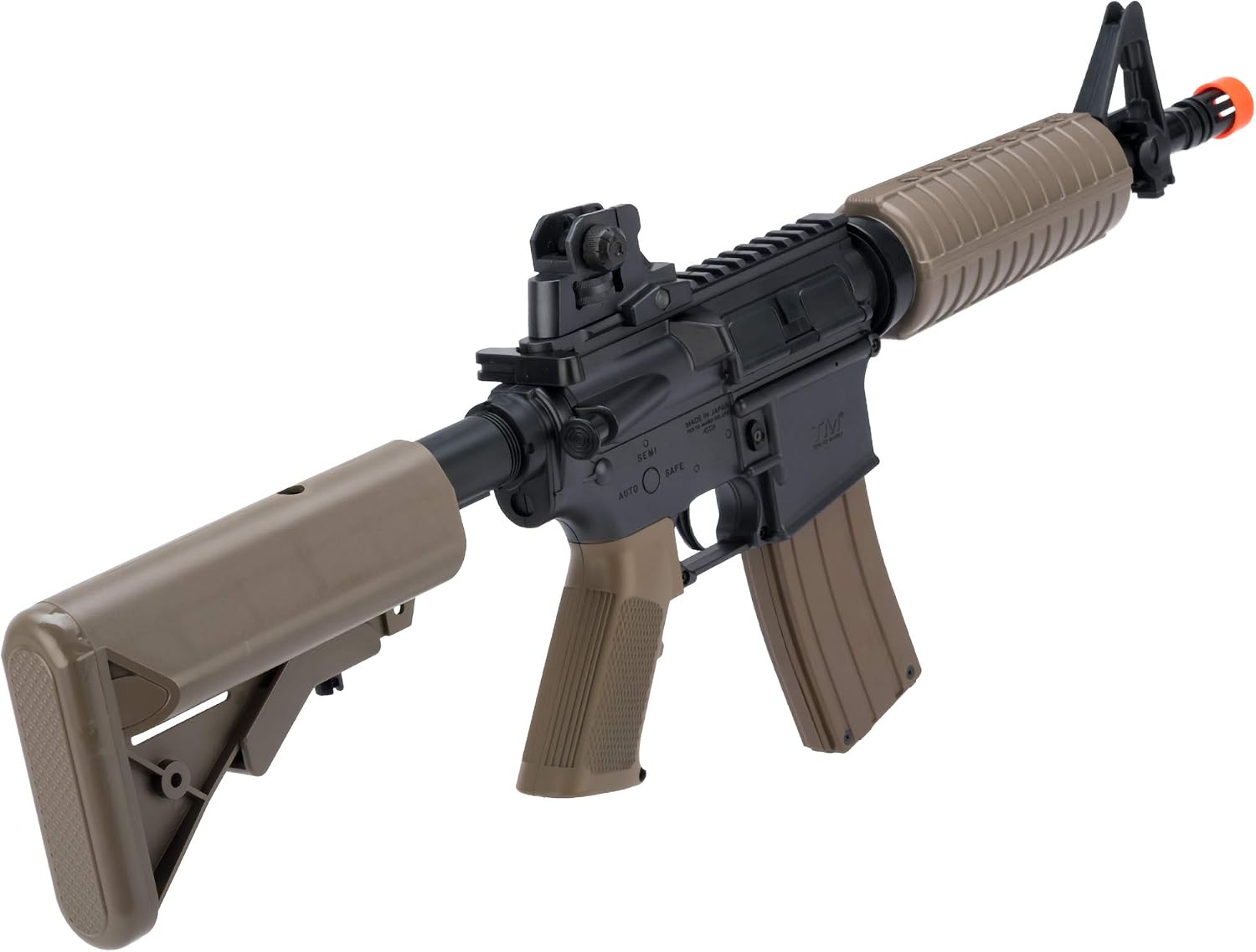 Evike Airsoft - Tokyo Marui Boys HG M933 Shorty Airsoft Lower Power Electric Rifle (Color: Tan)