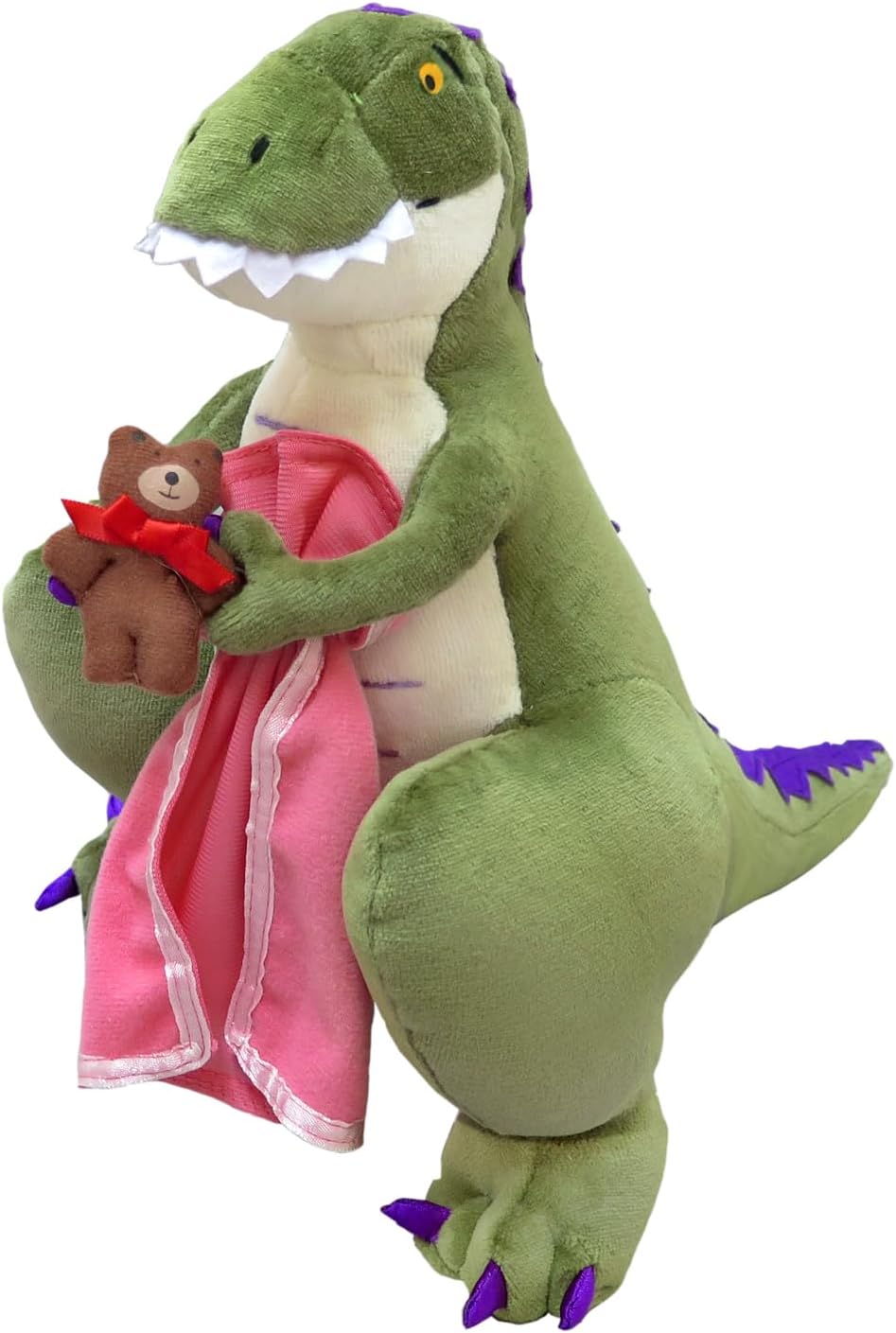 MerryMakers How Do Dinosaurs Say Good Night? Plush Doll, 14-Inch , Green