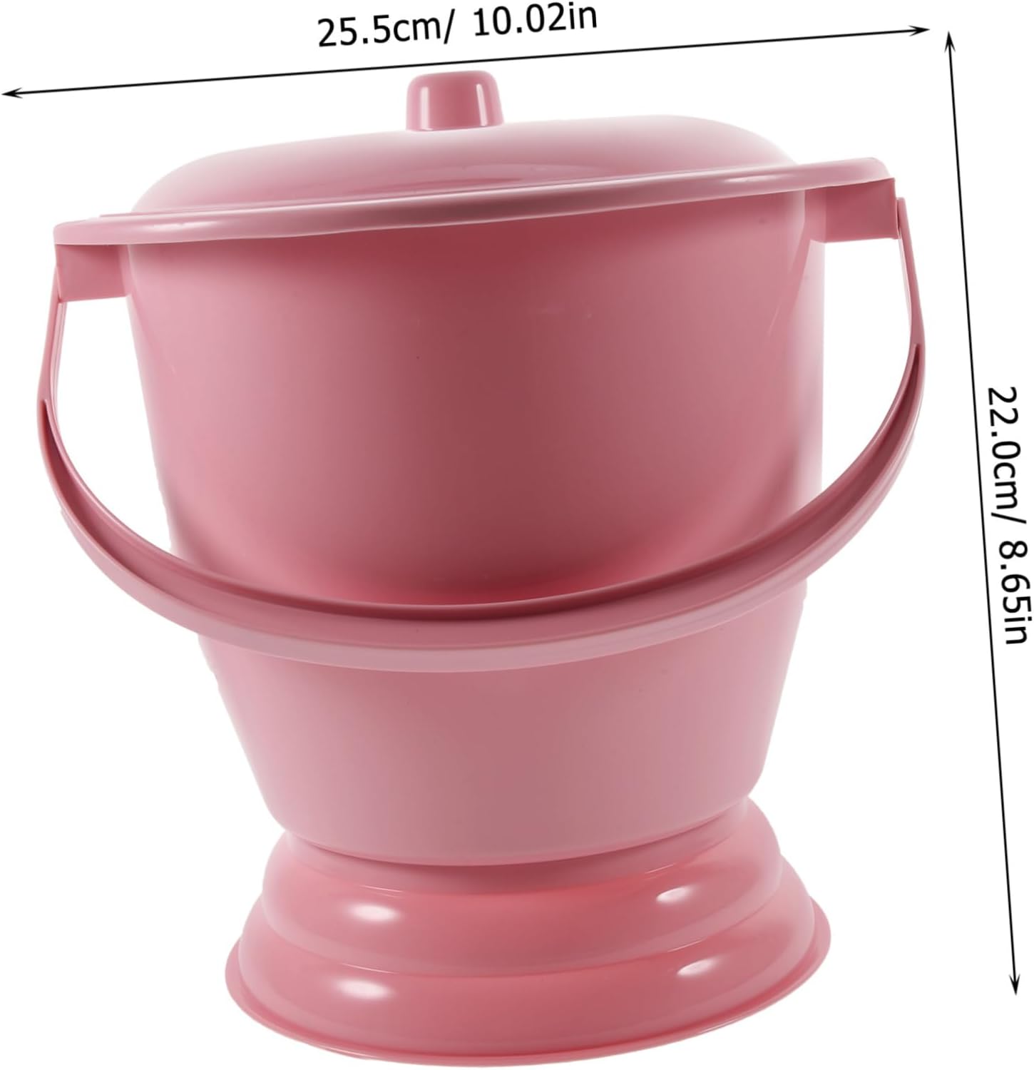 1pc Handheld Spittoon with Lid Portable Urine Pot for Boy Girl and Elders Night Use Chamber Pot Easy to Clean Pee Bucket for Home and Travel