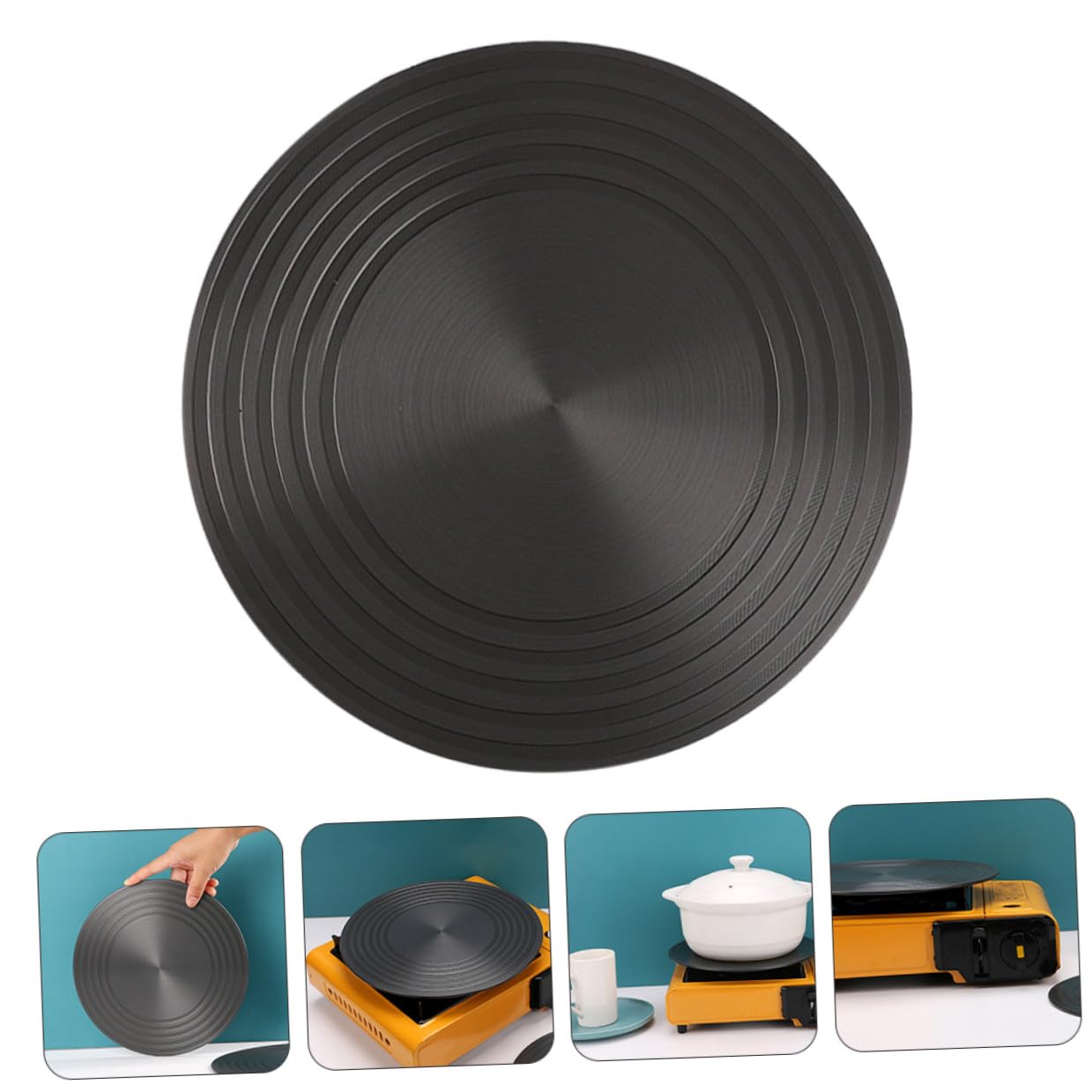 Difusor para Descongelación Rápida de Calor de 28cm Redondo para Estufa de Gas Placa de Aluminio y Protección Antiescarcha de Ollas en Cocina Doméstica
