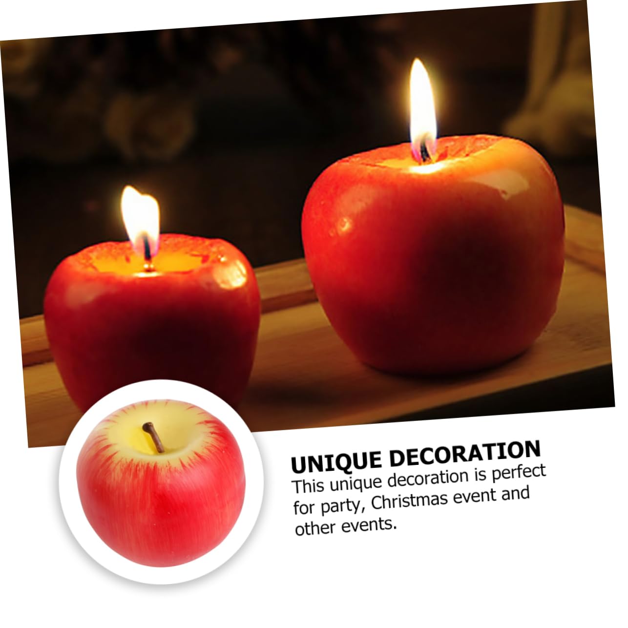 STOBAZA 2pcs Lifelike Candles Realistic Desktop Adornment for Christmas Events Healthy Soybean Wax Flat Bottom for Stability Holiday Decoration
