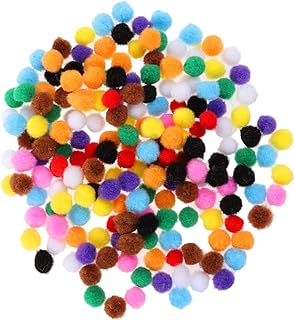 HOOTNEE 200 Peças 10 Pompons Para Material DIY Bolas De Feltro DIY Pom Pom Bolas Peludas De Cores Mistas Bolas Fofas Coloridas Bolas De Pom Fofas Em Miniatura Pompom Gato DIY Máquina De