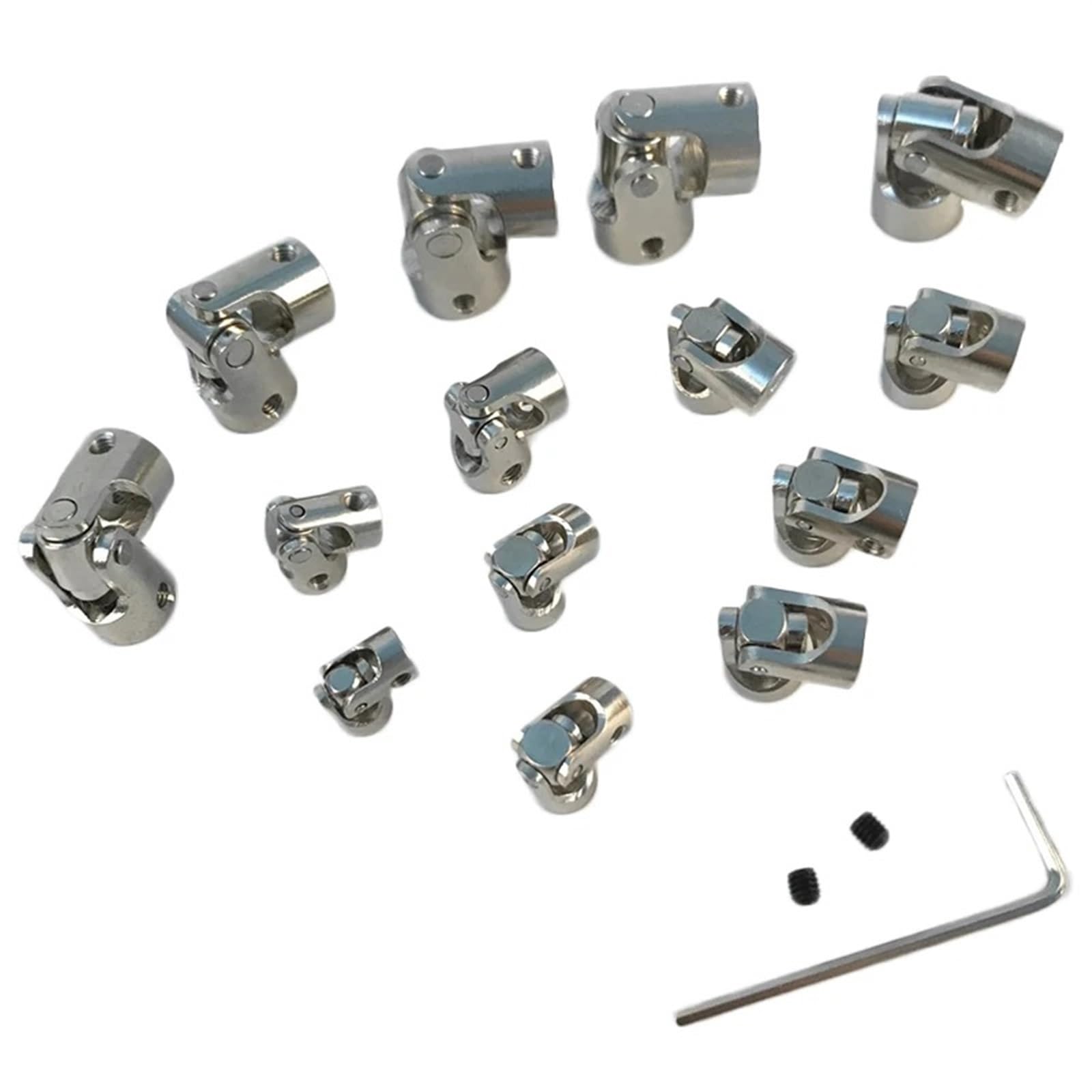 Croisillon de Direction 1 pièce d'accouplement à cardan for bateau, voiture, arbre, connecteur de moteur à cardan en métal, coupleur à joint universel Connecteur Rotatif(8mm to 10mm)