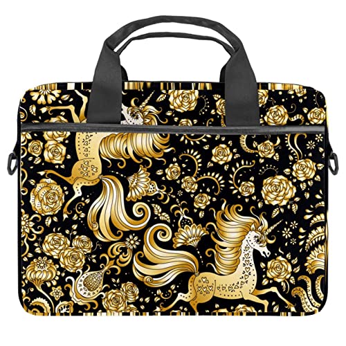 Sacoche PC portable 13-14 pouces antichoc motif licorne fleurie