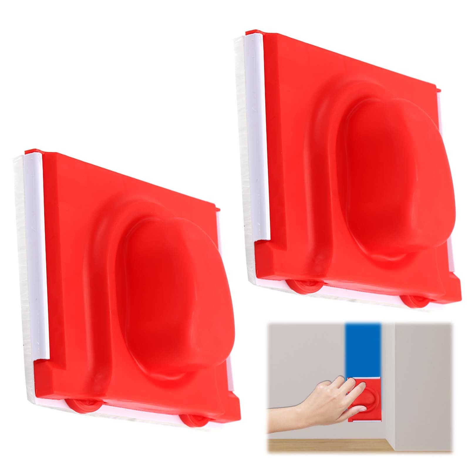 Paint Edger Tool 2 Pack, Professional Depict Trimmer with Cutting in Devices for Portray, Multifunctional Pads 2Pcs Replacement Cushion Refills, Latex Coating Flat Stuff for Walls and Ceilings