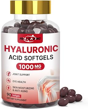 Hyaluronic Acid Supplements 1000mg Softgels Joint Supplements for Men Hyaluronic Acid for Skin & Joint Hydration Non-GMO and Gluten Free