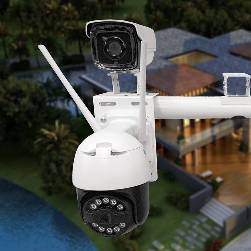 セキュリティカメラマウント IPカメラブラケット 互換品 L字型ドームカメラブラケット取付金具 防犯用 ト監視用