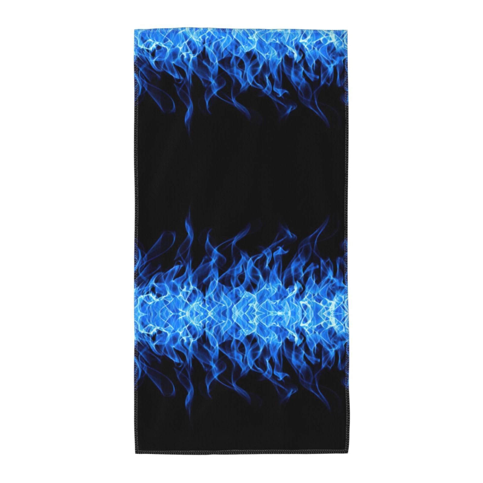 TTIGLHOH Blue Flame Stylish Printed Long Towel Quick Drying For Gym Camping Daily Use