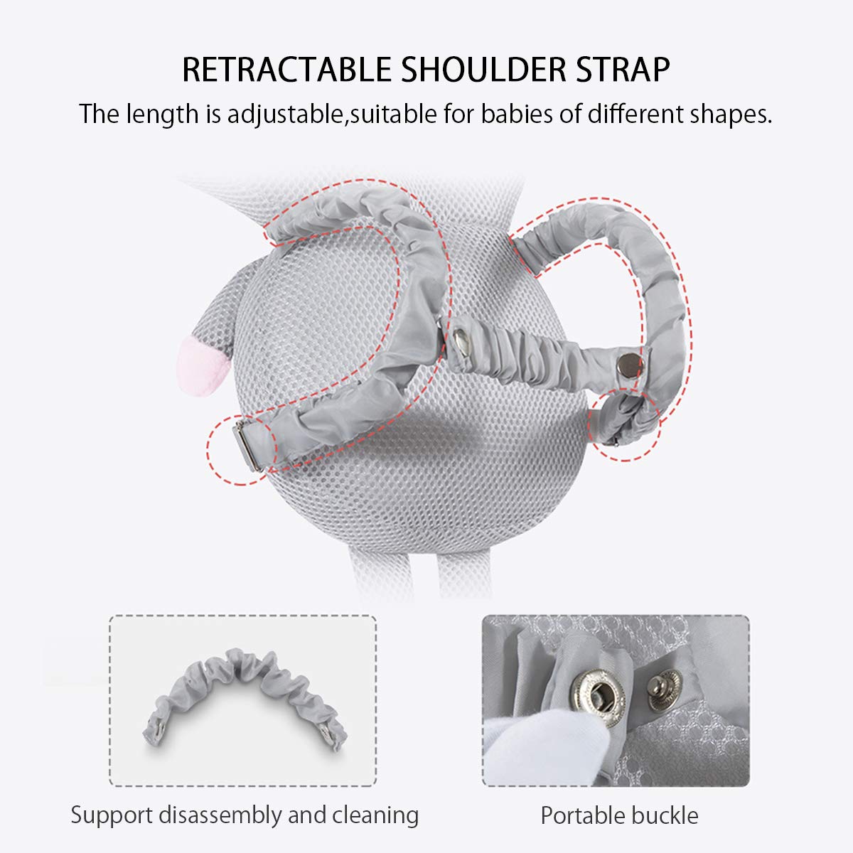 SONARIN Baby Kopfschutz atmungsaktives Verstellbares Schutzkissen für Babykopf,Anti Fall Kopfstützenkissen für Kleinkinder(Schmetterling)