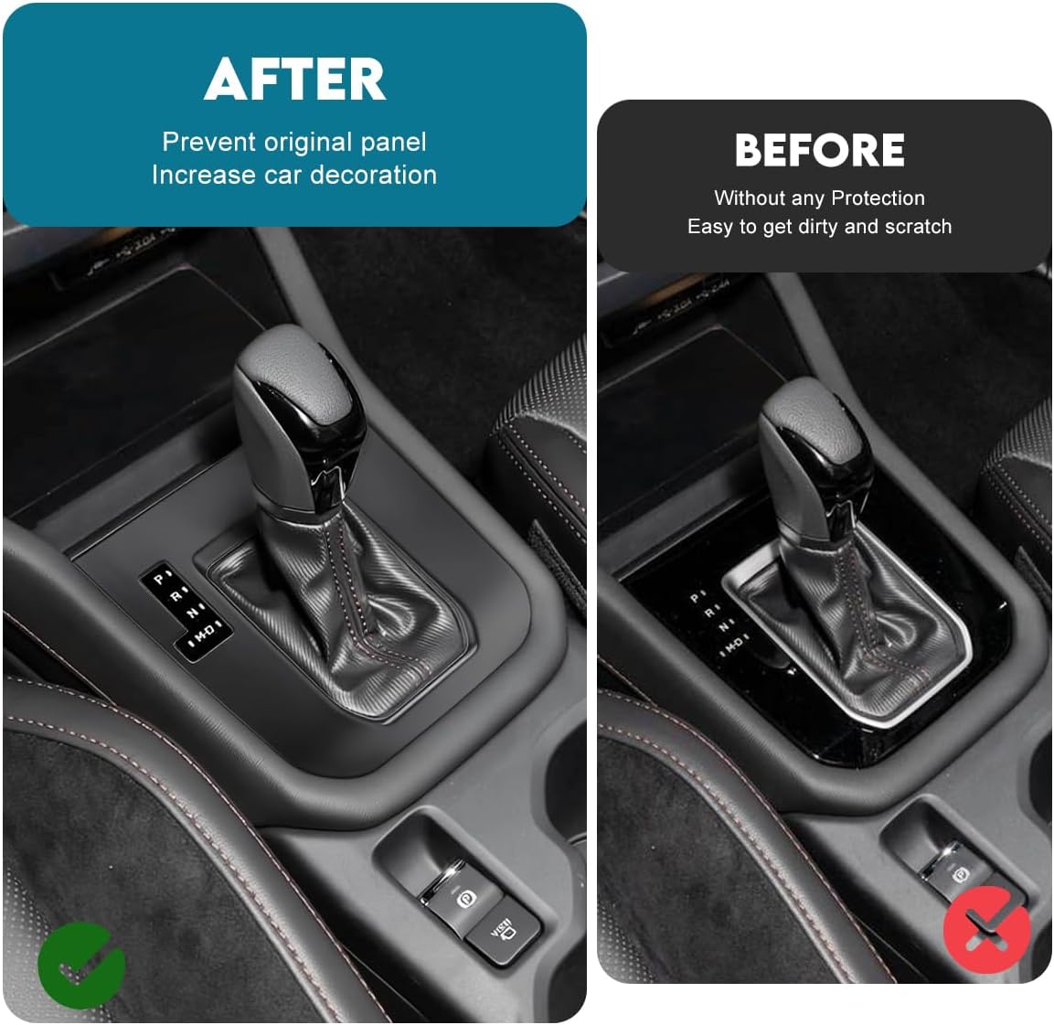 INTGET Matte Black Gear Panel Cover for 2026 2025 Subaru Forester Accessories Plastic Car Interior Middle Center Console for 2026 Subaru Forester 2025 Accessories Premium/Sport/Limited/Touring image 2