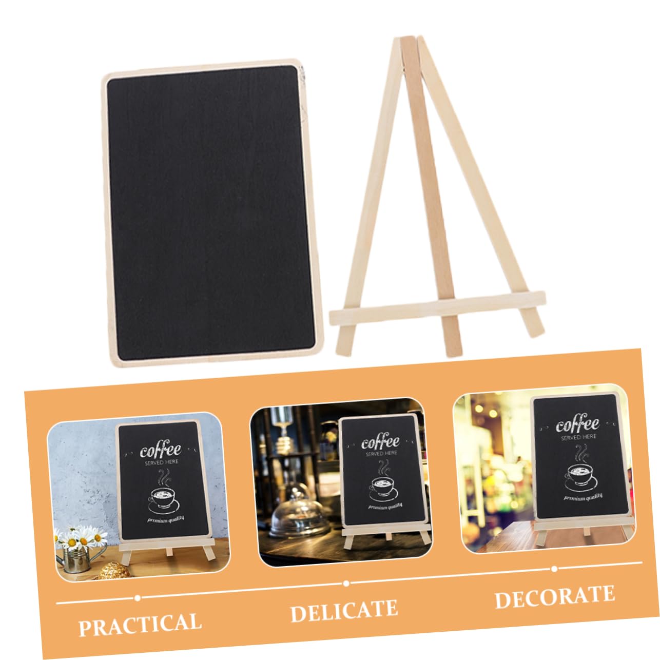 MAGICLULU 4 Set Lavagna Piccola Lavagna Memo Pad Ufficio Scrivania Negozio Di Arredamento Gesso Bordo Da Tavolo Lavagna Bordo Nero Per La Scrittura Piccolo Cancellare 4 pezzi * 4