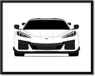 CUSTOMIZABLE COLOR: Chevy Corvette C8 Z06 with Carbon Fiber Package (2023-Present) Inspired Poster Print Wall Art Decor Handmade (Unframed)