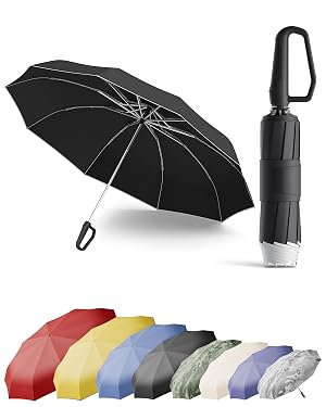 Windproof Travel Umbrella for Rain Withstand 85MPH Winds 54 Inch Automatic Reverse Fold Umbrellas Easy Auto Open Close